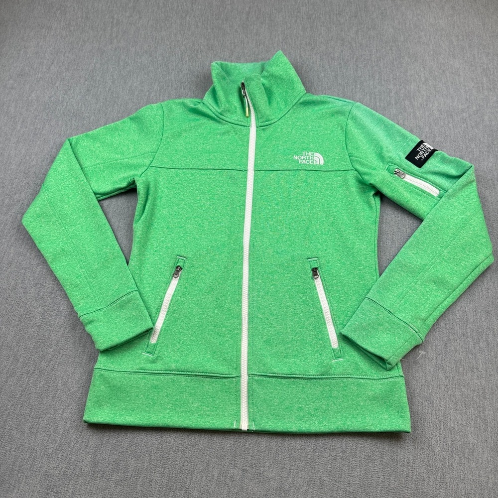 The North Face Jacket Womens Small Green Full Zip Side Pockets Hiking Casual
